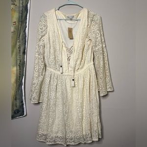 NWT AEO boho cream dress